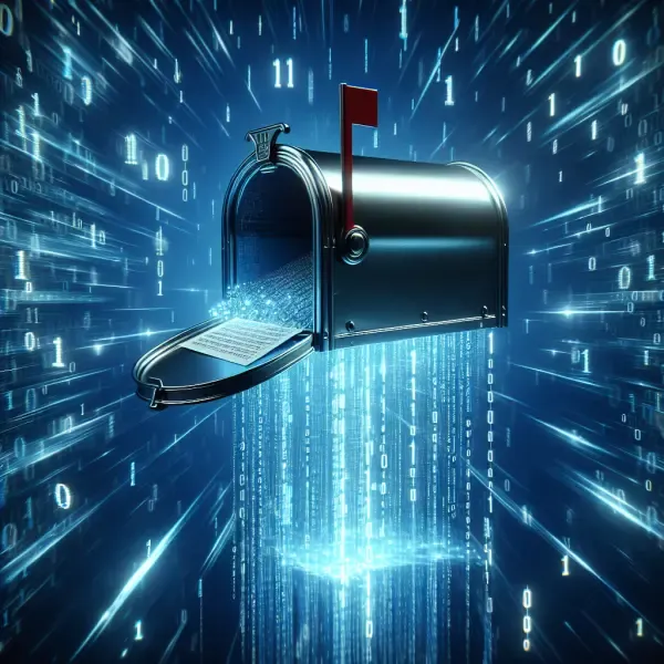 virtual mailbox dashboard on a laptop